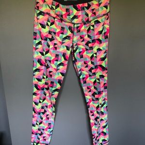 Victoria Secret leggings, neon, size Large